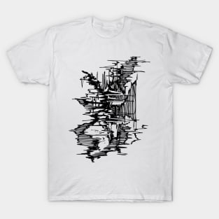 Abstract doodle line T-Shirt